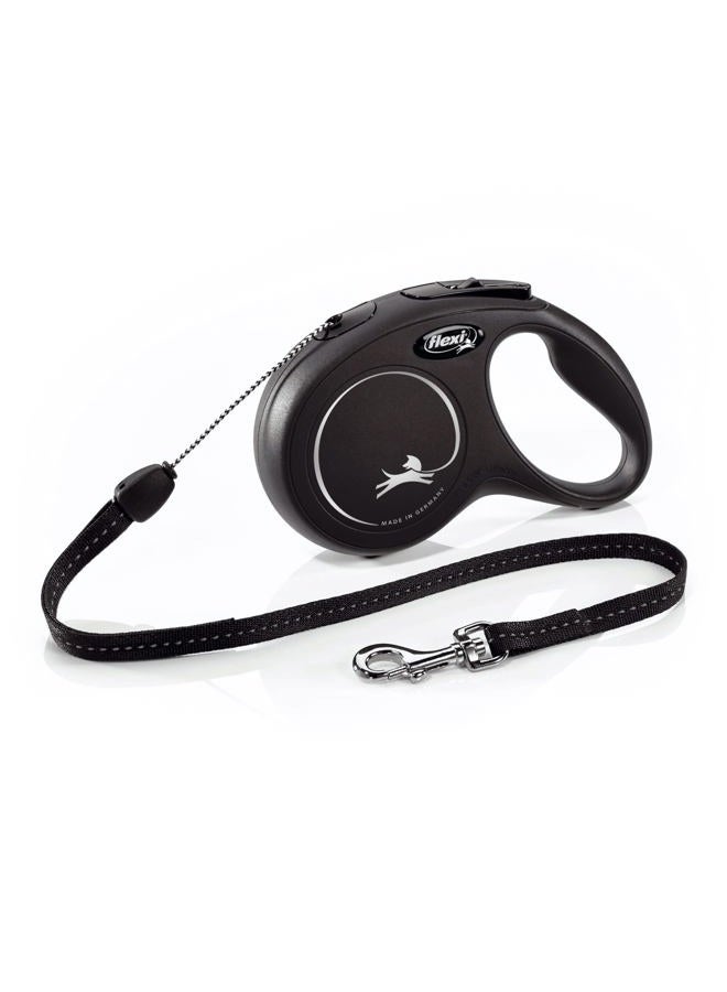 Flexi New Classic Retractable Dog Leash (Cord), 26 ft, Small, Black - Image 1