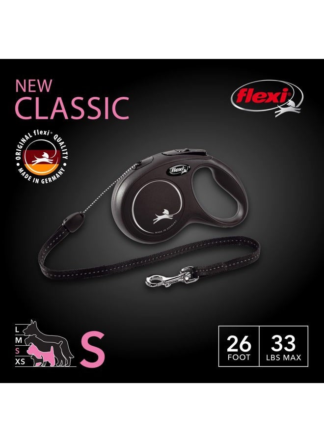 Flexi New Classic Retractable Dog Leash (Cord), 26 ft, Small, Black - Image 2