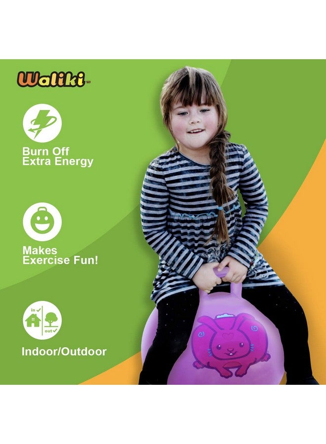 WALIKI Hop Ball for Boys and Girls Ages 3-6 | 18” Jumping Ball for School Sports Day & Birthday Parties | Outdoor Game Toy Purple - Image 3