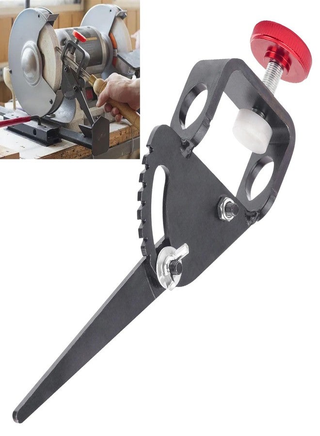 AMTHKNO Vari-Grind Attachment, Woodturning Tool for Wolverine Grinding Jig Replace, Enhanced Clamping Mechanism Holds Tools Firnly and Prevents Rolling. Works with Tools Up to 3/4"in Diameter - Image 1