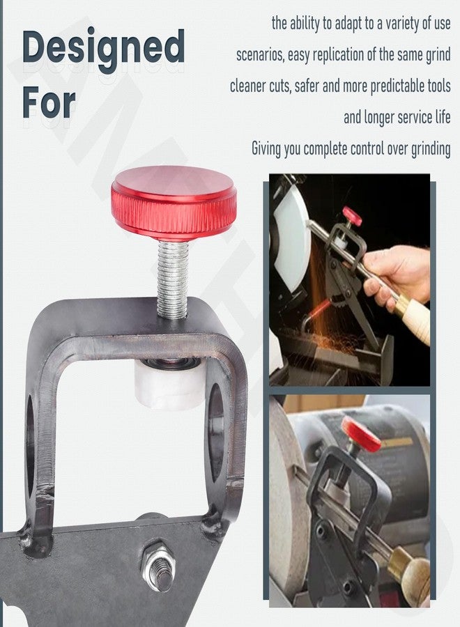 AMTHKNO Vari-Grind Attachment, Woodturning Tool for Wolverine Grinding Jig Replace, Enhanced Clamping Mechanism Holds Tools Firnly and Prevents Rolling. Works with Tools Up to 3/4"in Diameter - Image 5