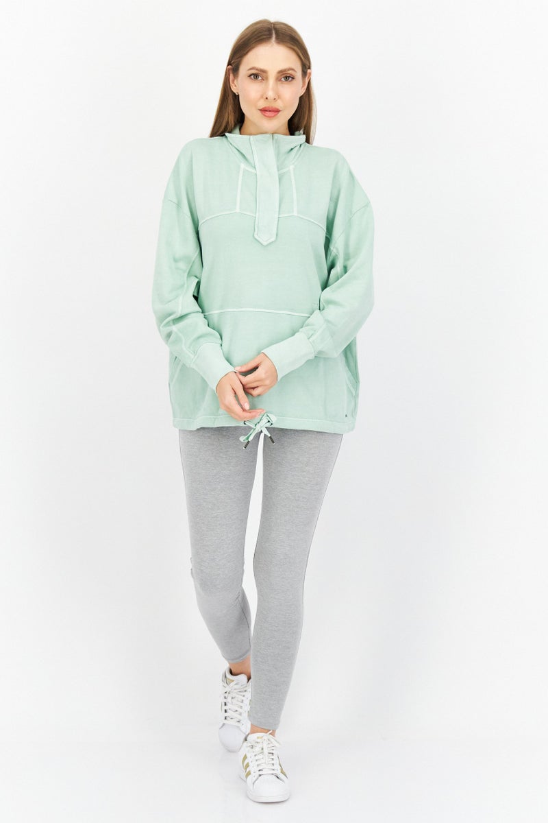 O'NEILL Women High Neck Solid Long Sleeve Sweater, Frosty Green - Image 2