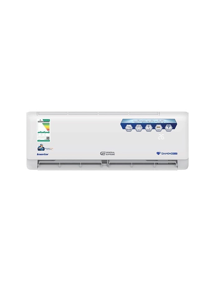 GENERAL SUPREME General Supreme Diamond Blue Inverter Split AC 18,000 BTU, Self Cleaning, Wi-Fi, Hot/Cold  - Image 1