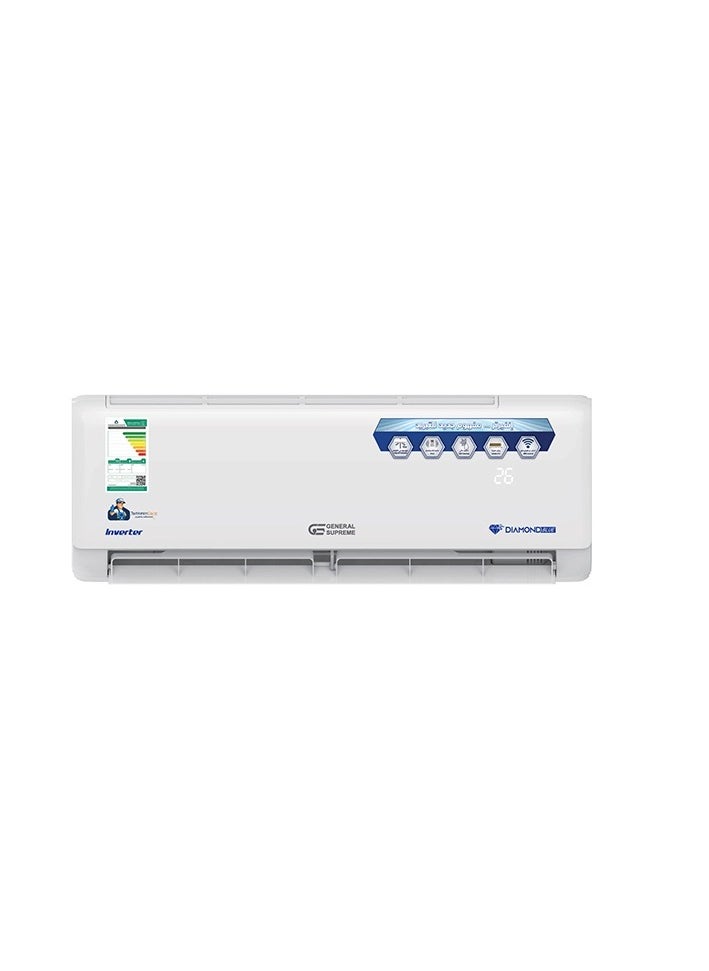 GENERAL SUPREME General Supreme Diamond Blue Inverter Split AC 18,000 BTU, Self Cleaning, Wi-Fi, Hot/Cold  - Image 2