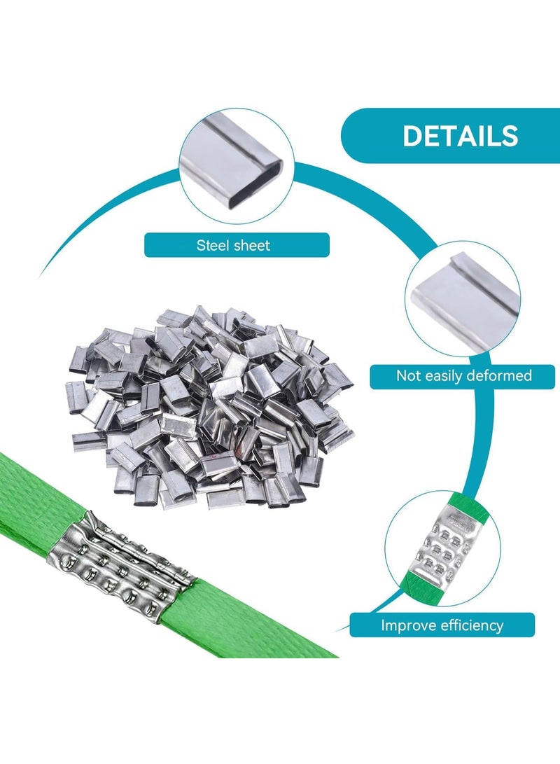 Rubik 150pcs Steel Seal Buckle 30mm x 17.5mm for Securing Packaging and Pallet Strapping Banding  - Image 2