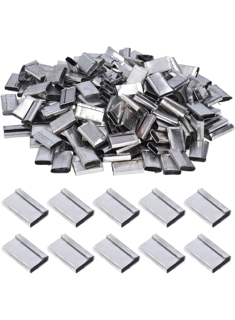 Rubik 150pcs Steel Seal Buckle 30mm x 17.5mm for Securing Packaging and Pallet Strapping Banding  - Image 1