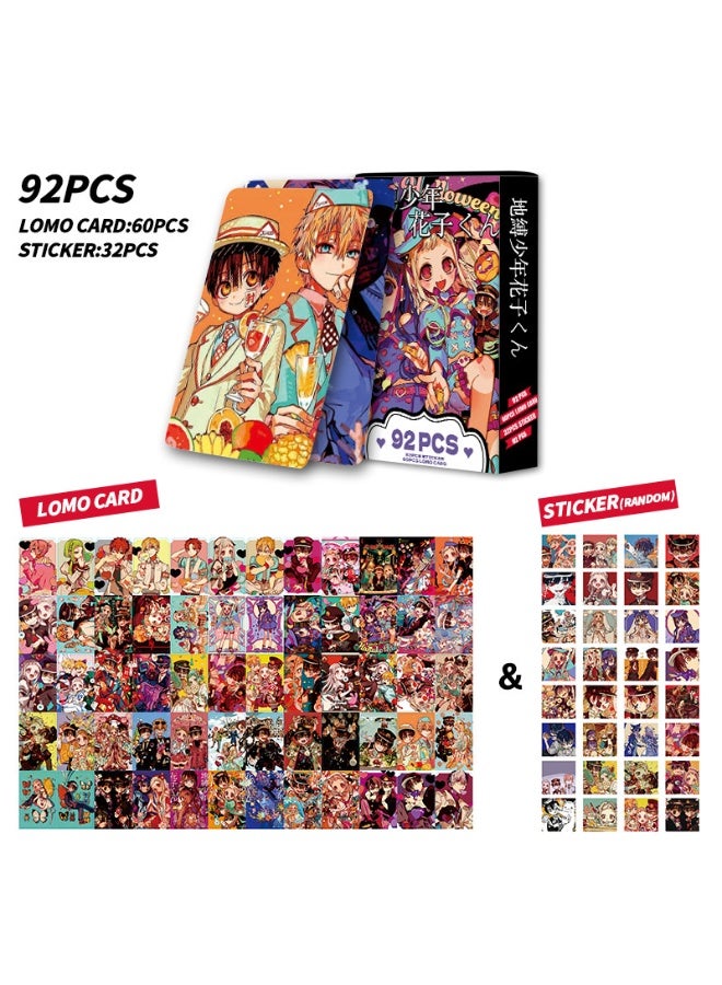 NIBEMINENT 92 Pcs Cartoon Toilet-bound Hanako-kun Hanako Double-sided Lomo Cards Card For Fans Collection Gifts - Image 2