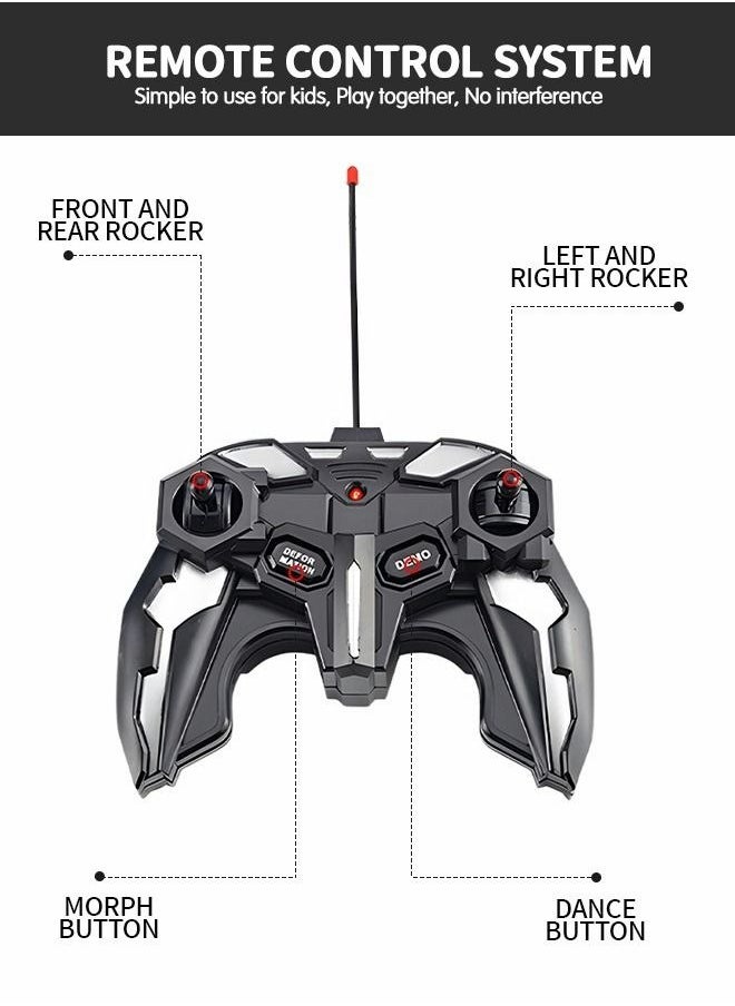 1:18 Transform RC Car Robot, LED Remote Control Car Transforming Robot 360° Speed Drifting one-click Deformation Remote Control Car Independent Robot Deformation RC Car Toy
