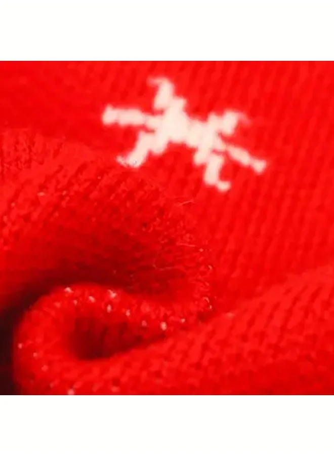 LITTLE SURPRISE BOX Red Flakes Reindeer Warmer, Cardigan & Christmas Sweater for Kids