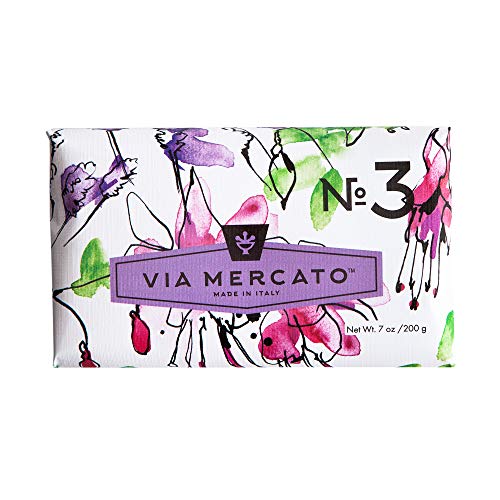 Via Mercato Italian Soap Bar 200 g No 3 Pepe Rose Lavender Vanilla Bean