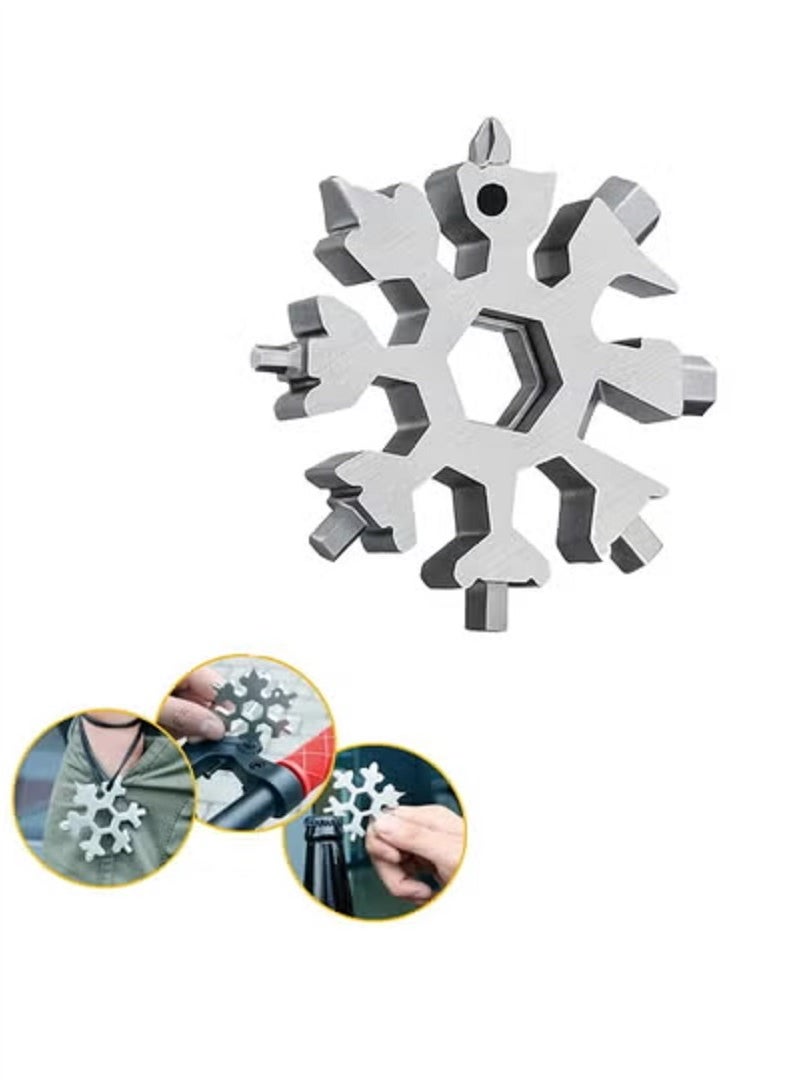 Generic 18-In-1 Snowflake Multi-tool Pocket Tool 6.5cm  - Image 1