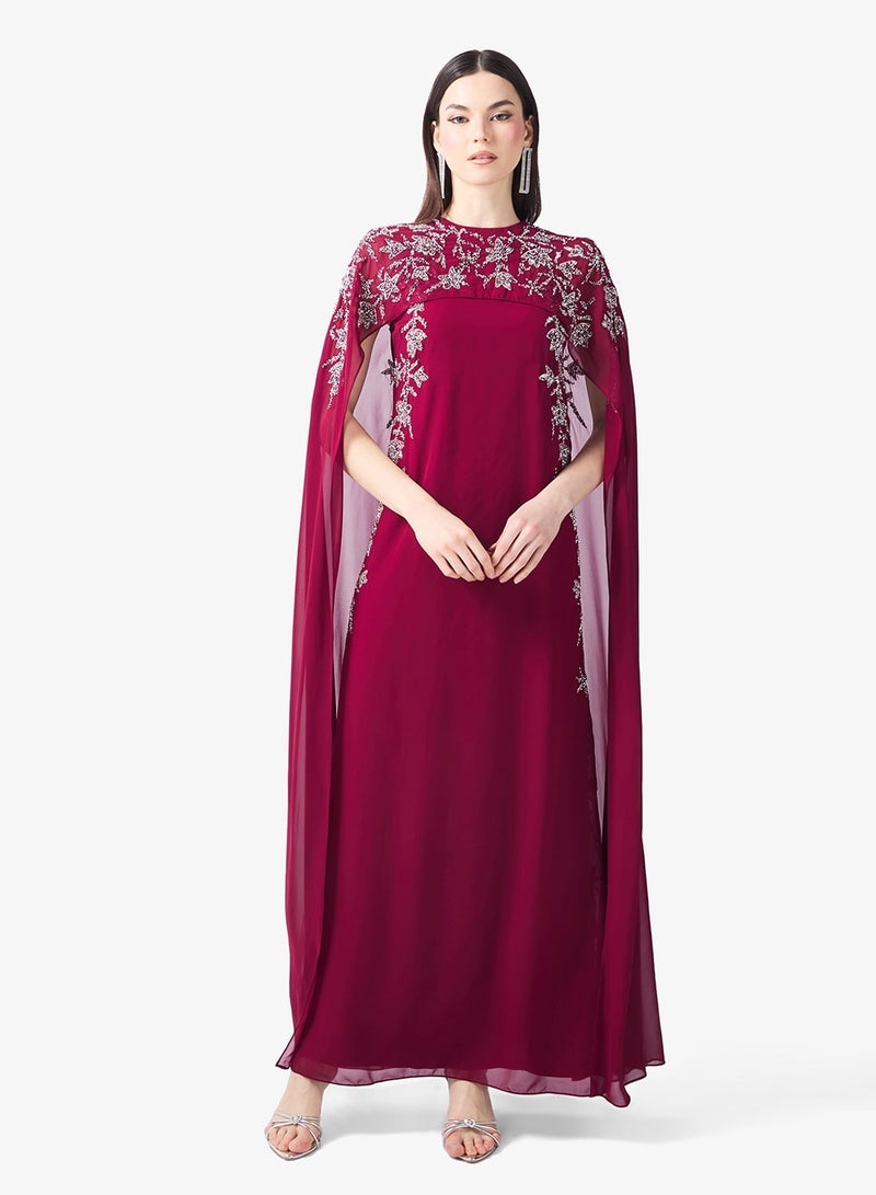 فروك اند فرل فستان ماكسي بأكمام كاب مزينة - Image 4