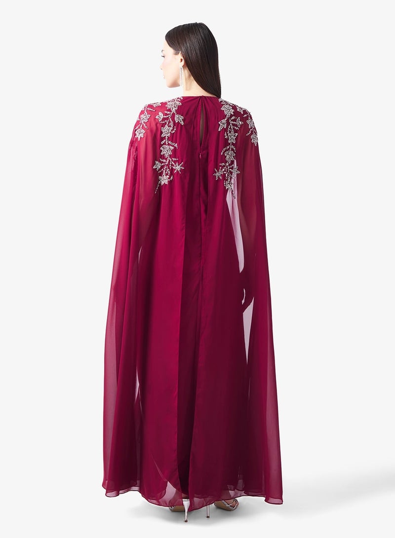 فروك اند فرل فستان ماكسي بأكمام كاب مزينة - Image 2