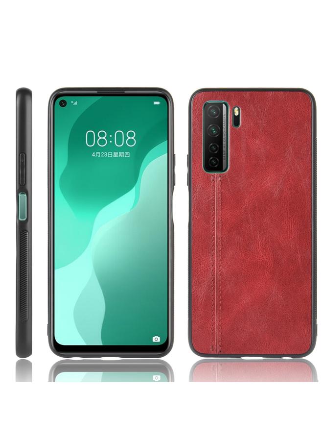 Zaboon Case For Huawei P40 LITE 5G/Nova 7 SE Shockproof Sewing Cow Pattern Skin PC + PU + TPU Case - Image 1