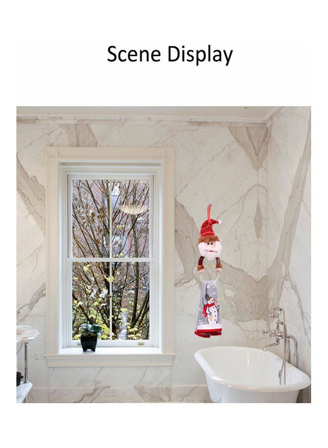 NIBEMINENT Santa Claus Towel Ring for Bathroom Red/White 38 x 12 10cm  - Image 2