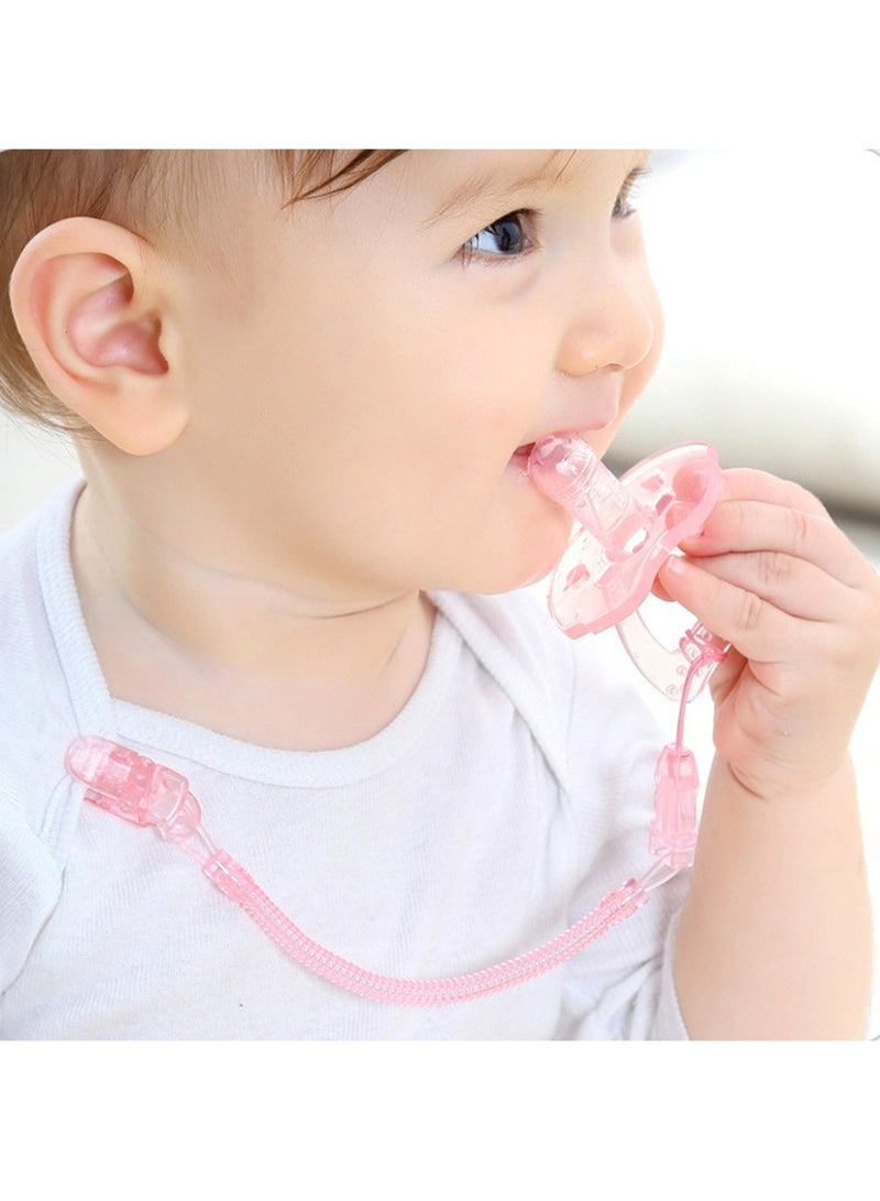 Set of 4, Silicone Baby Tether Pacifier Clip, Retractable Baby Soother Anti-Drop Clip, Toy Straps for Stroller - Image 4