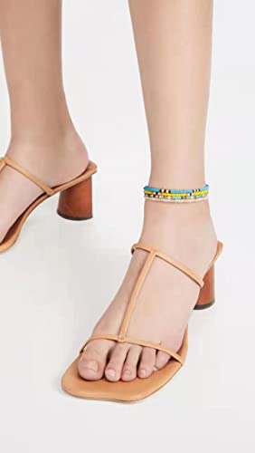 XIJIN 8 Pieces Elastic Beaded Anklets for Women Handmade Beach Boho Colorful Beads Ankle Bracelet Set - Image 3