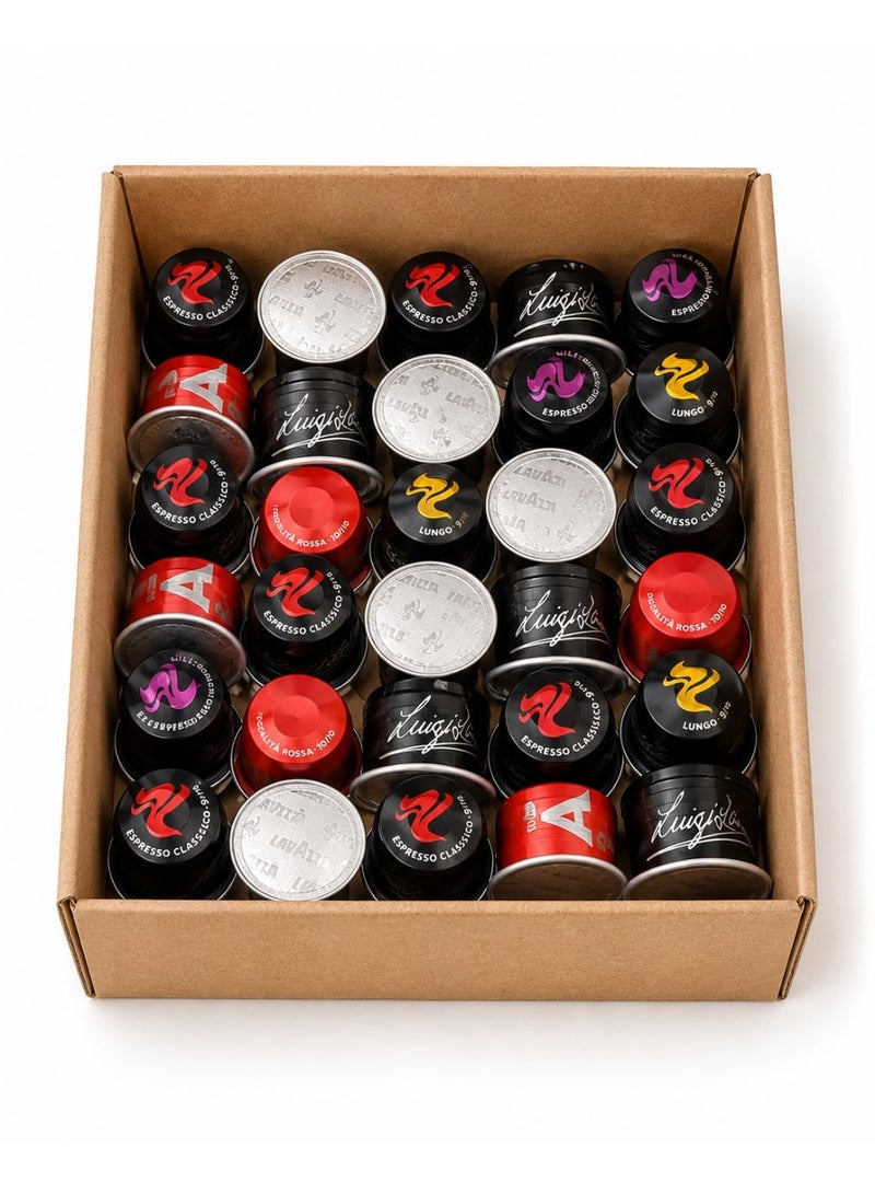Box mix of Lavazza Capsules Compatible with Nespresso -24 capsules