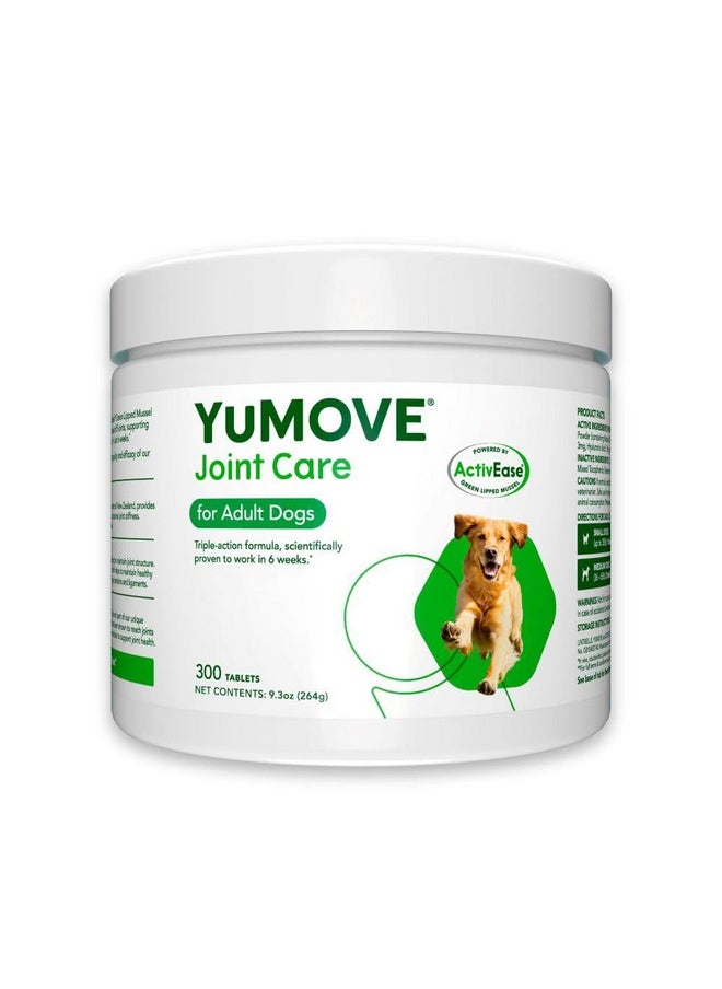 Yumove YuMOVE Hip and Joint Supplement for Dogs with Glucosamine, Green Lipped Mussel, Chondroitin, MSM, Omega 3 & Hyaluronic Acid - Joint Support Supplement - for Adult Dogs 300 Tablets  - Image 1
