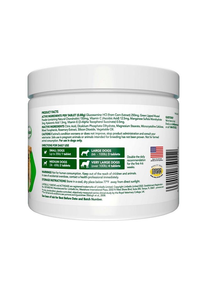 Yumove YuMOVE Hip and Joint Supplement for Dogs with Glucosamine, Green Lipped Mussel, Chondroitin, MSM, Omega 3 & Hyaluronic Acid - Joint Support Supplement - for Adult Dogs 300 Tablets  - Image 2