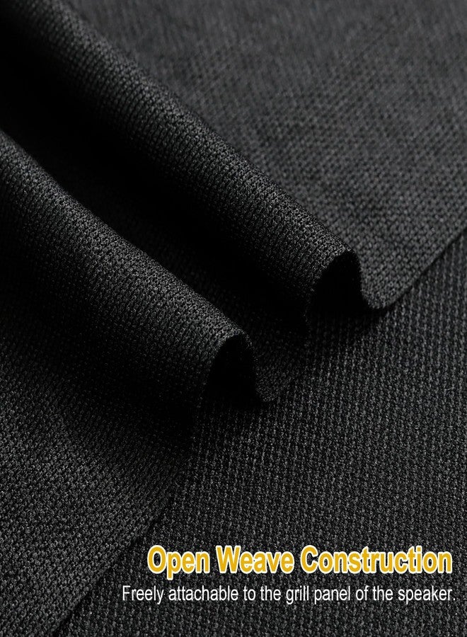 FINDUFA 100" x 54" Speaker Grill Cloth, Stereo Mesh Fabric, Dustproof for Decoration Vintage Speaker Cloth Replacement Protection Home Audio Covers KTV Boxes Black - Image 4