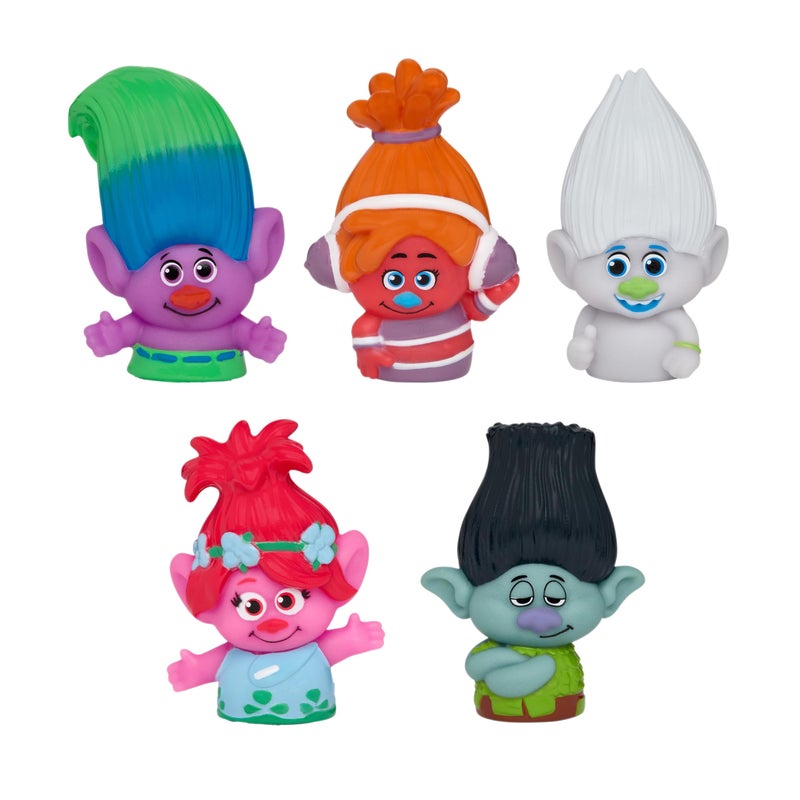 NBC Universal Trolls Bath Finger Puppets 10 Pc Party Favors Educational Bath Toys Story Time Beach Toys Playtime Stocking Stuffer