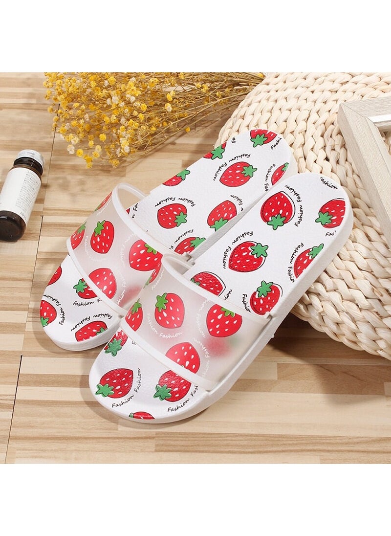 Huitich Strawberry Print Fashion Slide Sandals – Size 38-39  - Image 3