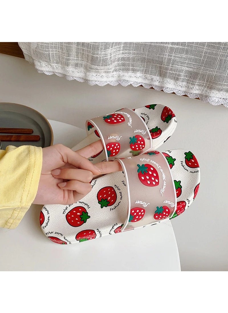 Huitich Strawberry Print Fashion Slide Sandals – Size 38-39  - Image 4