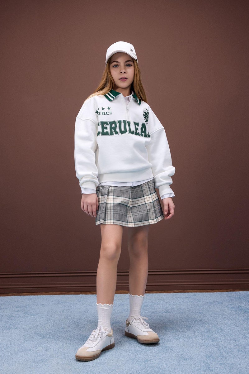 DeFacto Girl Plaid Pleated Skirt  - Image 5