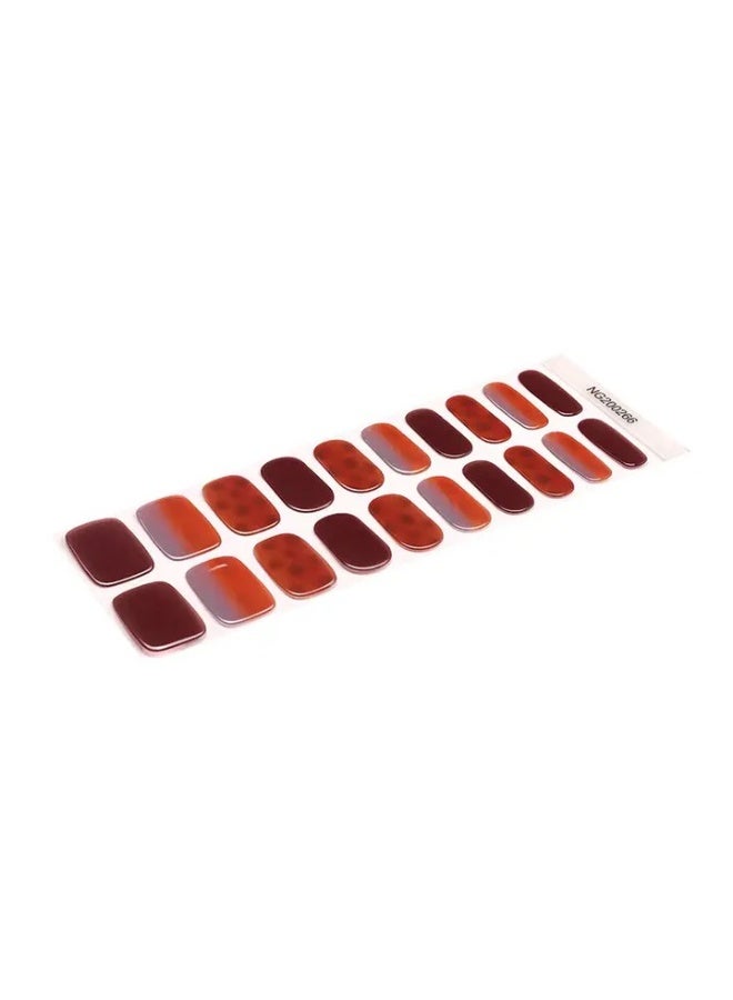 Semi-Cured Gel Nail Wraps – Salon Quality Manicure – 20 Strips + File + Wooden Stick – Easy Apply & Remove - Image 3