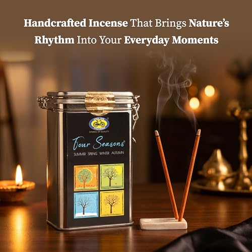 Cycle Pure Four Seasons Premium Bambooless Incense (Pack of 1) 4 Fragrance (104 Nos) Special Bamboo-Less Agarbathi for Meditation, Good Vibes, Gifting - Image 3