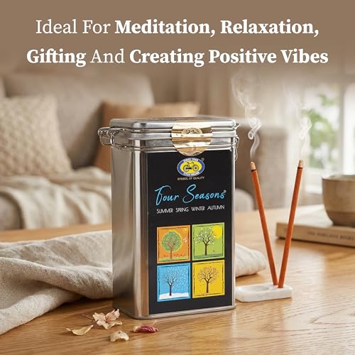 Cycle Pure Four Seasons Premium Bambooless Incense (Pack of 1) 4 Fragrance (104 Nos) Special Bamboo-Less Agarbathi for Meditation, Good Vibes, Gifting - Image 5