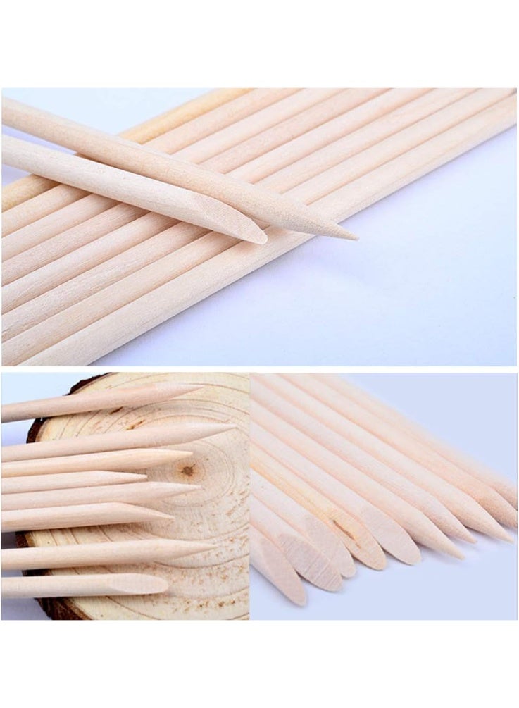 Orange Wooden Skincare Sticks, 100 Pieces, 7.5cm Length - Image 2