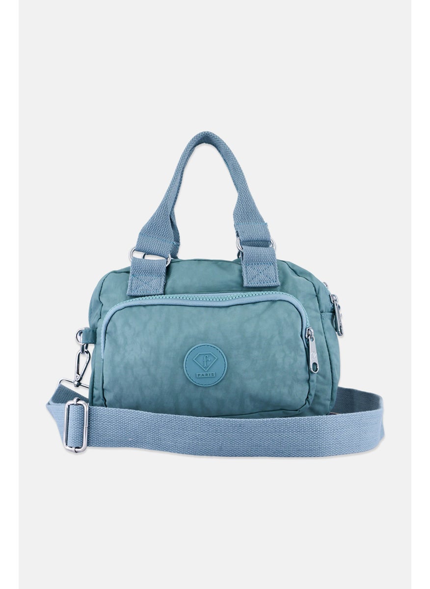 I Love Fashion Women Brand Logo Cross Body Bag, Blue  - Image 1