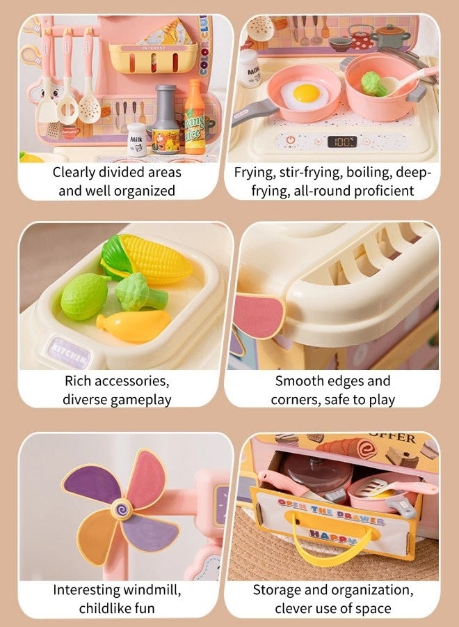 Toyzey Kitchen toy set, role-playing toys for boys and girls, kitchen games, realistic kitchen simulation toys, suitable as a gift for children aged 3 and up. - Image 4