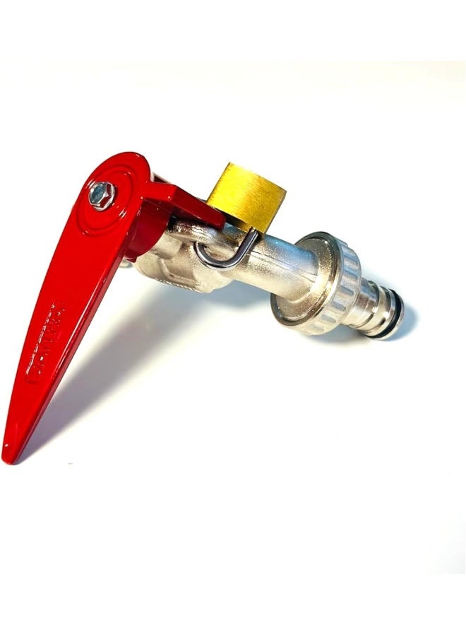 Biella Secure Your Outdoor Water Supply: Lockable Brass Garden Tap With Teflon Thread Seal - Essential Home And Garden Tool(1/2 Inch) - Image 4