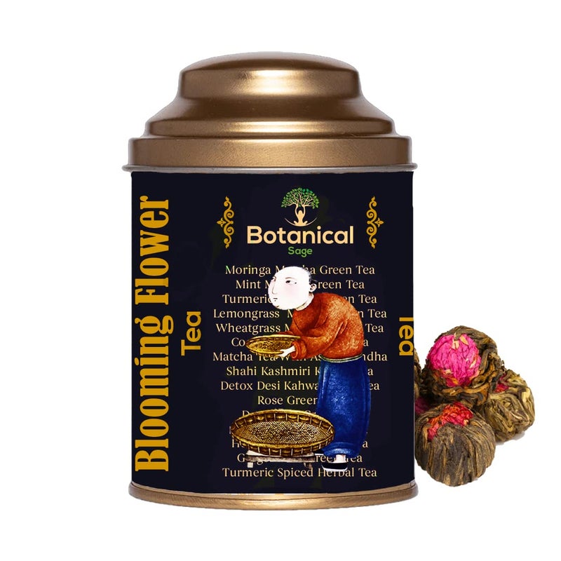 Botanical Sage- Blooming Flower Tea 100g | Hand Woven | Selected | Luxury Tea - Image 1