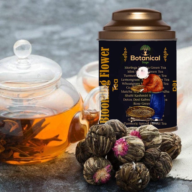 Botanical Sage- Blooming Flower Tea 100g | Hand Woven | Selected | Luxury Tea - Image 3