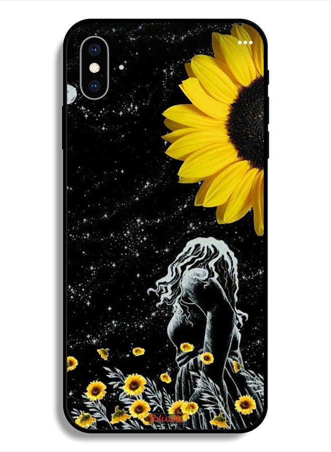 Tolwak Protective Case For Apple iPhone X Girl Look At Moon Art - Image 1