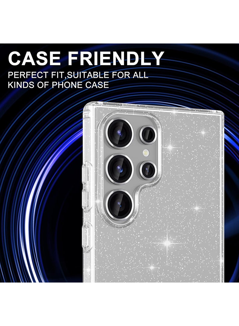 Theodor Samsung Galaxy S25 Ultra 5 Pcs Camera Lens Protector With 9H Tempered HD Glass Camera Cover Anti Scratch Aluminum Alloy Camera Ring, Silver - Image 5