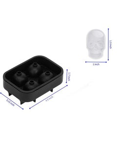 Generic tifanso 3D Skull Ice Mold Tray, Ice Molds Silicone Skull Ice Cube Molds with Funnel, Funny Ice Skull for Cocktail, Whiskey, Bourbon, Chilled Drinks Black  - Image 4