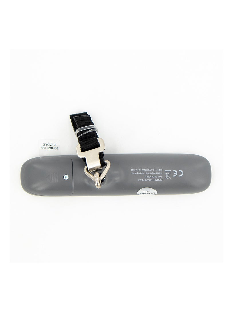 Digital Luggage Scale with 50kg Capacity, Target Value Setting, Compact & Portable, High Accuracy, Green Lion - Silver
