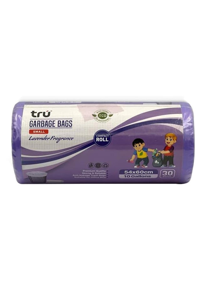 Tru Lavender Scented Garbage Bags Roll 54x60cm 10Gallon 30pc  - Image 1