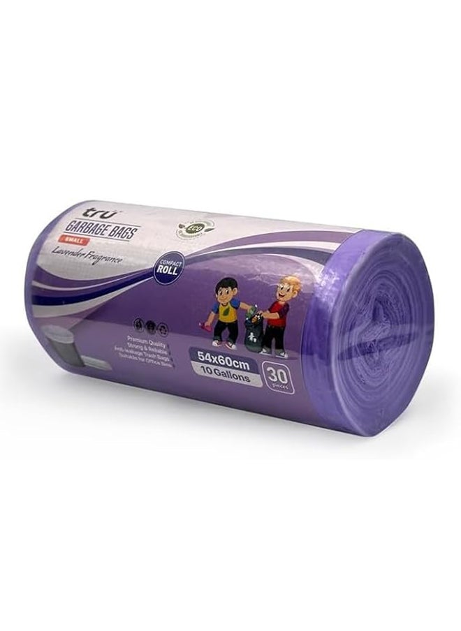 Tru Lavender Scented Garbage Bags Roll 54x60cm 10Gallon 30pc  - Image 2