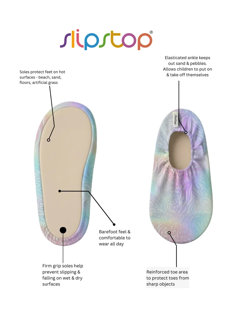 Slipstop multicolour Slipstop Blend Kids Non Slip Water and Beach Shoes Lightweight Quick Dry Swim Ready Footwear for Babies and Children for Women | Best Price UAE