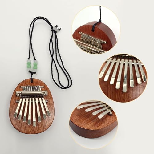 Indusoire Mini Thumb Piano, Finger Piano with Neck Strap, Portable Musical Instrument for Kids, Adult Beginners, Music Therapy, Stress Relief, Gift for Special Occasions - Image 2