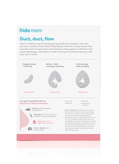 frida mom أجهزة تدفئة الثدي القابلة لإعادة الاستخدام بالحرارة الفورية من فريدا موم - تخفيف الضغط على الحرارة القابل لإعادة الاستخدام في لحظة للرضاعة + الأمهات الضخ - مجموعتان - 2 عبوات صغيرة + 2 عبوات حرارية كبيرة  - Image 4