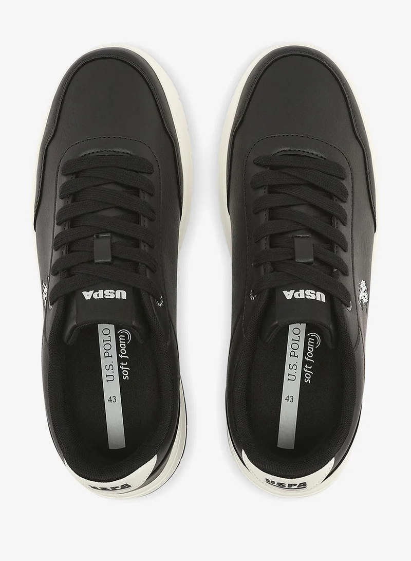 U.S. Polo Assn. black Men's Black Sneakers - Lightweight, Breathable and Comfortable Shoes for Men | Best Price UAE