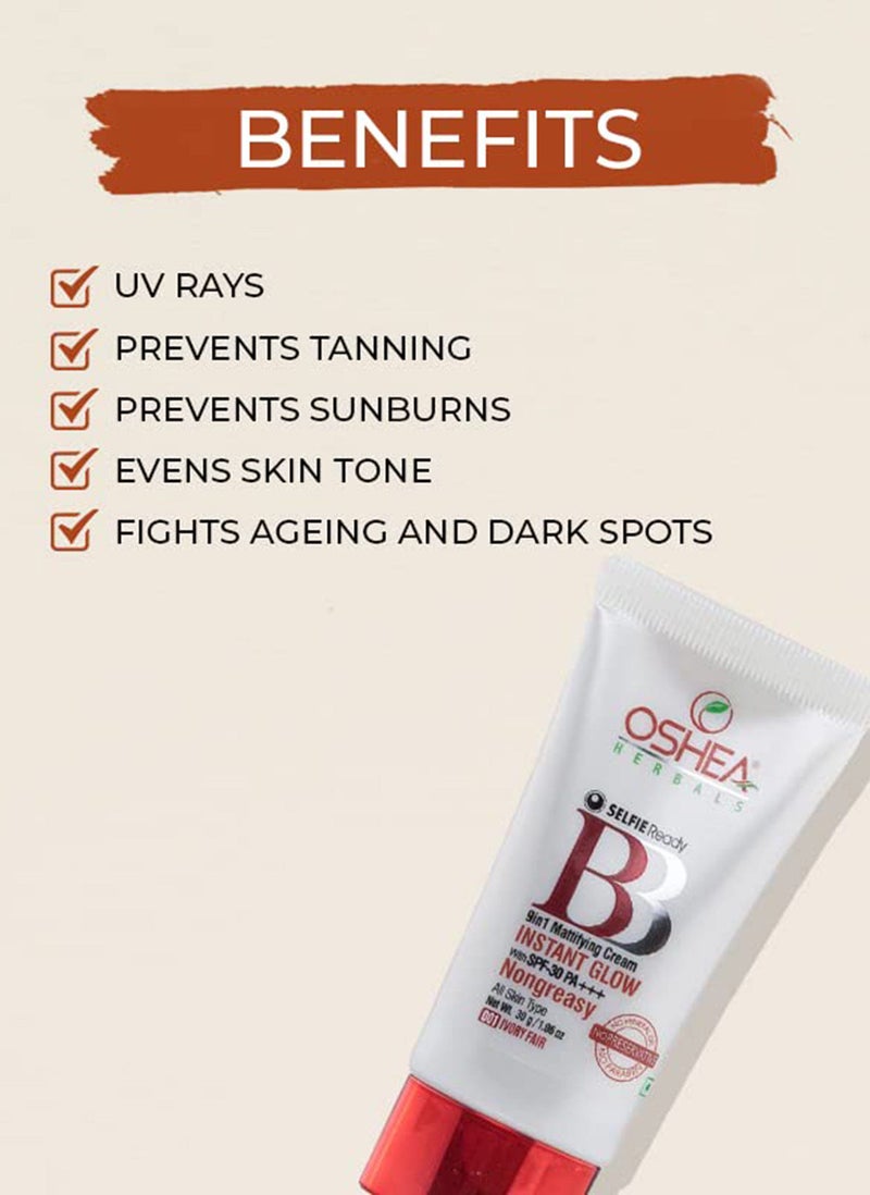 Oshea Herbals BB Cream 001 Ivory Fair 30g - Image 2