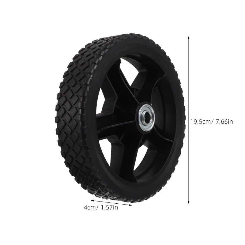 8 Inch Rubber Plastic Lawn Mower Support Wheels Replacement For Push Mowers Garden Tools Sturdy Deck Auxiliary Wheels - Image 3